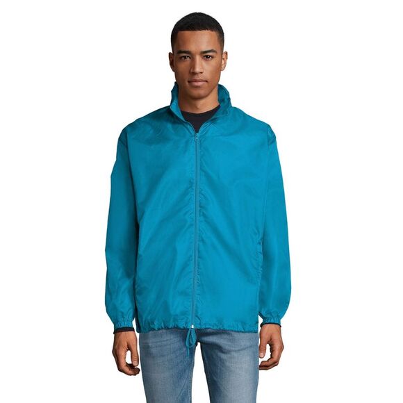 SOLS Unisex Shift Showerproof Windbreaker Jacket / Aqua - Picture 2 of 3